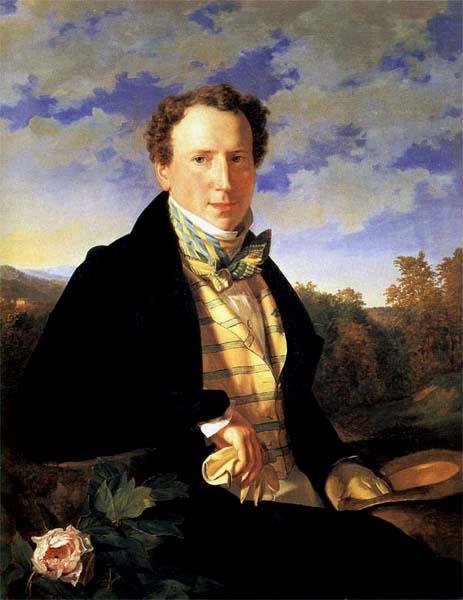 Ferdinand Georg Waldmuller Self-Portrait oil painting image
